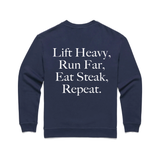 Lift Heavy Crewneck Blue