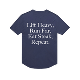 Lift Heavy Tee Blue